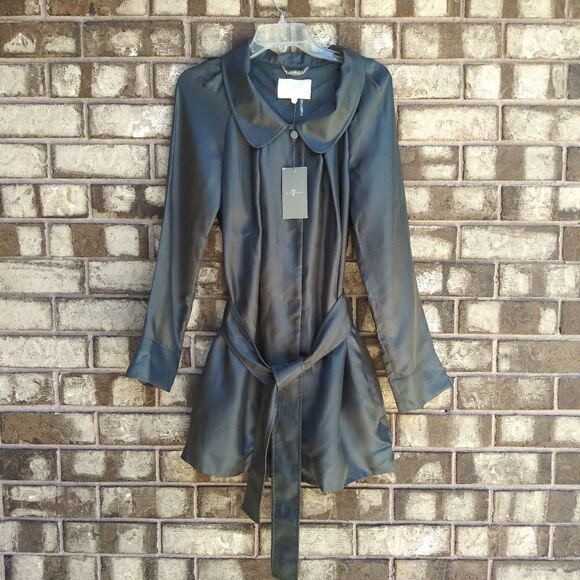 NWT 7 FAM metallic silk dress size large - Picture 1 of 8